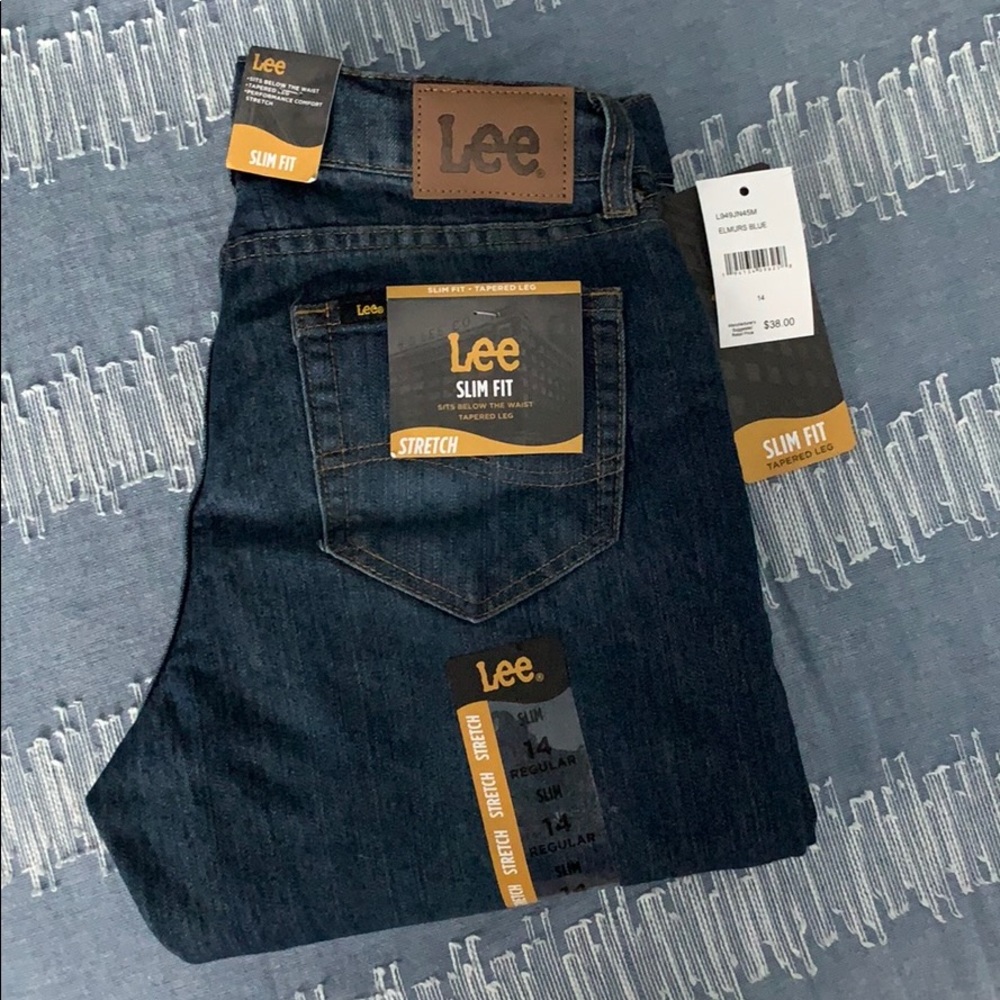 NWT Lee Boys Jeans 14 Slim Fit Stretch
